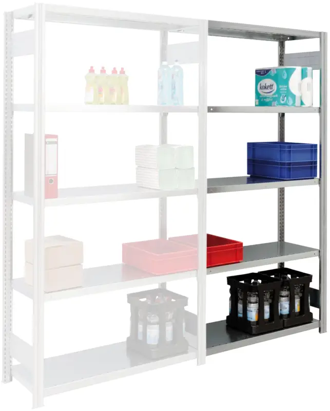 Regalwerk BERT Lagerregal LR 250 5 Anbaufeld 2000 x 1285 x 400 mm Sonderangebot