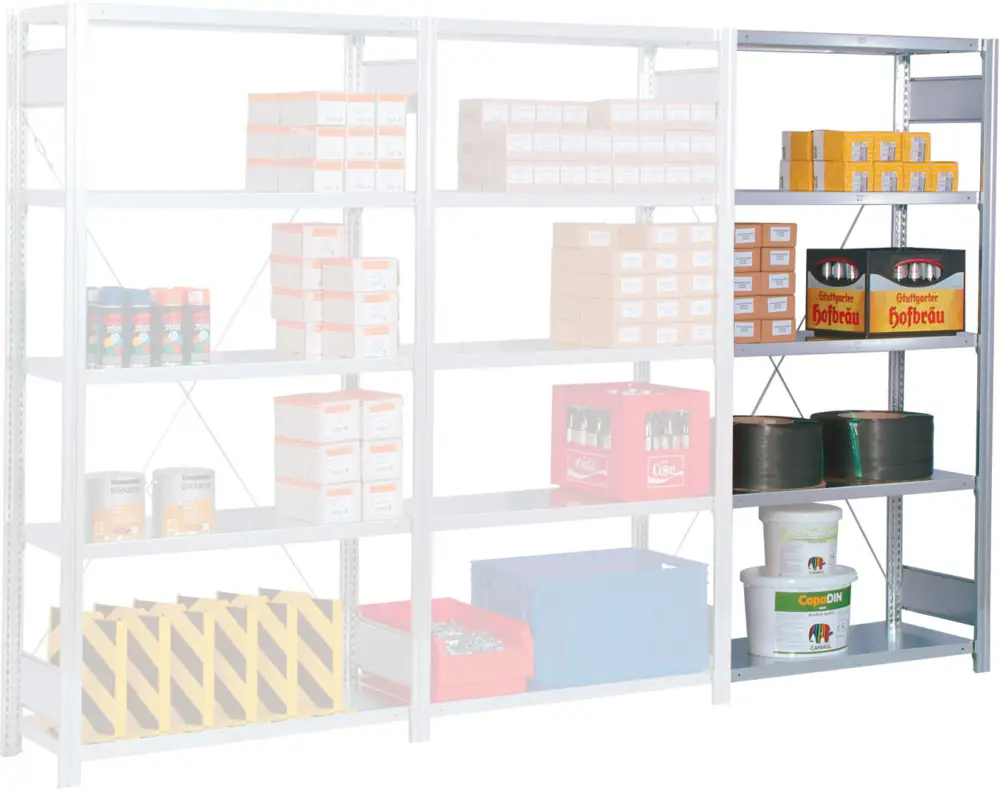 Sonderangebot Regalwerk BERT Schwerlastregal SW 350 6 Anbaufeld 2500 x 1285 x 400 mm
