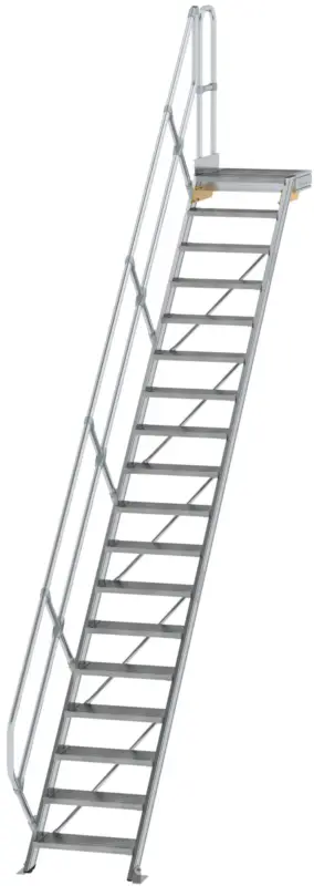 Günzburger Podesttreppe 45° 17 Stufen - 600 mm breit Echt