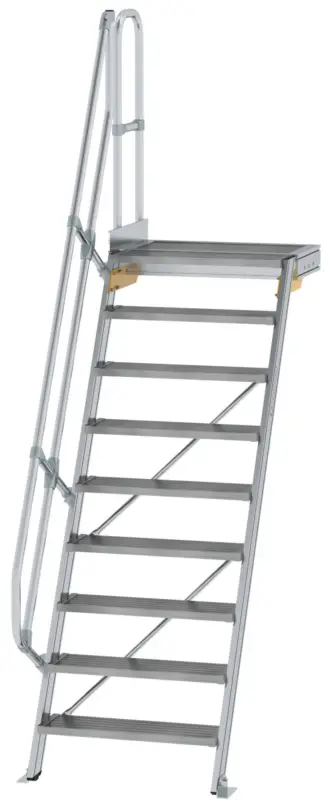 Günzburger Podesttreppe 60° 9 Stufen - 800 mm breit Mega-Angebot