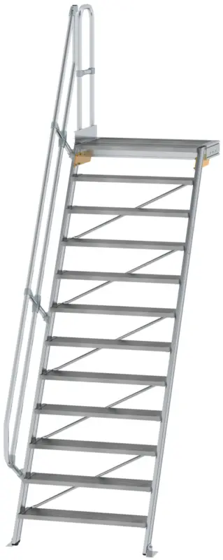 Günzburger Podesttreppe 60° 12 Stufen - 1000 mm breit Echt