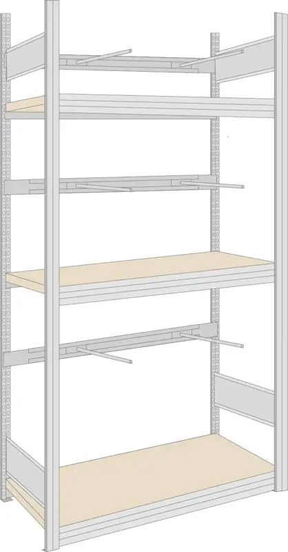 Regalwerk Schilderregal Grundfeld 2000 x 1695 x 600 mm Günstig