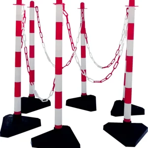 Top-Seller Schake Kettenständer Kunststoff Typ 1 weiß rot - Set