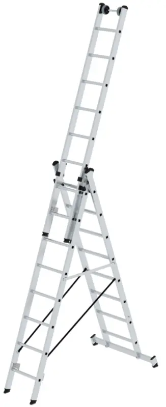 Günzburger Mehrzweckleiter nivello Alu 3-teilig 3x8 Sprossen Abverkauf