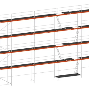 Sonderaktion Layher Blitz Gerüst 70 Alu mit Robustboden 131 m²