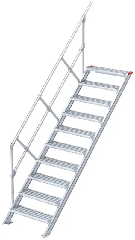 Heißes Angebot euroline Alu-Treppe 45° 10 Stufen - 800 mm