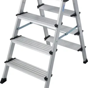 Krause Alu-Doppel-Klapptritt Treppo 2x4 Stufen Top-Preis