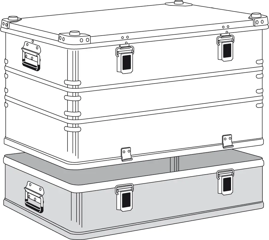 ZARGES Alu Universalkiste K 470 Plus Oberteil 157 Liter Sichere Zahlung