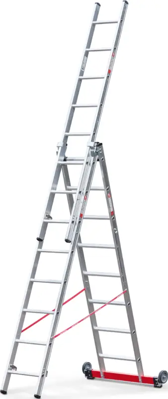 Sale euroline Mehrzweckleiter PREMIUM Alu 3-teilig rollbar 3x12 Sprossen
