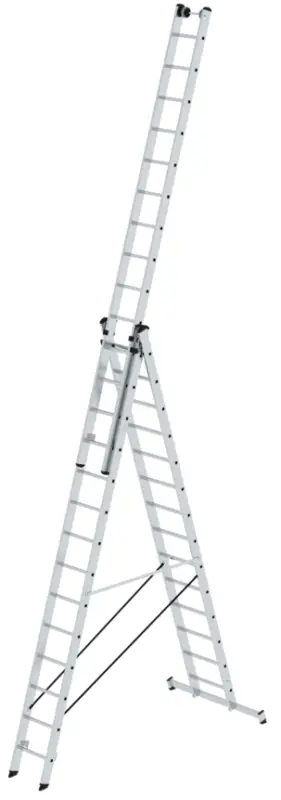Heißes Angebot Günzburger Mehrzweckleiter nivello Alu 3-teilig 3x14 Sprossen