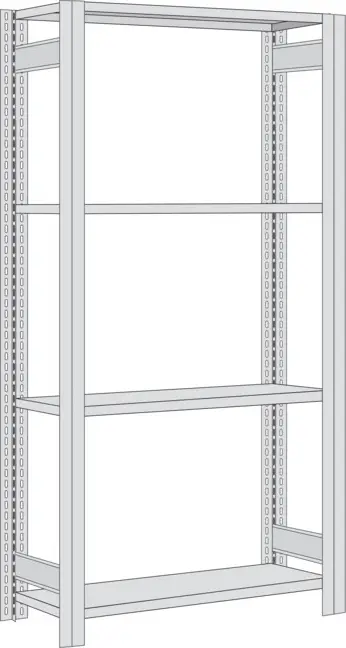 Rabatt Regalwerk BERT Regal 150 4 Grundfeld 2000 x 875 x 600 mm