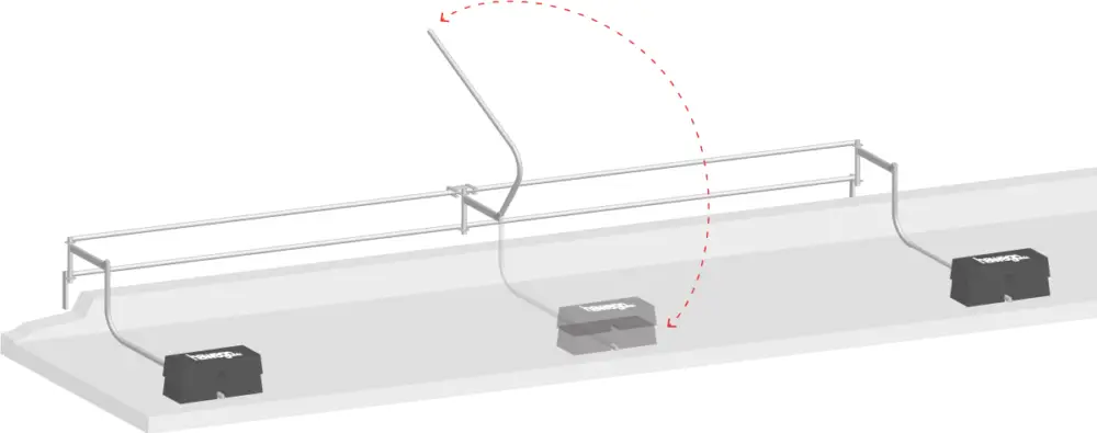 Layher Flachdach Seitenschutz stationär 6,14 m Expressversand