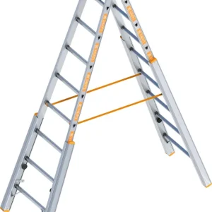 Top-Preis Layher Treppenstehleiter Alu 2x8 Sprossen