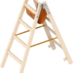 Angebot Layher Stehleiter Holz 2x4 Sprossen