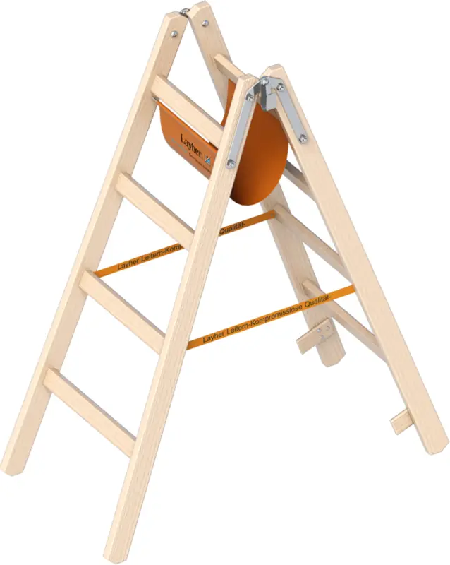 Angebot Layher Stehleiter Holz 2x4 Sprossen