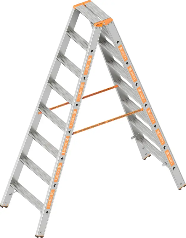Zertifiziert Layher Stehleiter Alu 2x8 Stufen