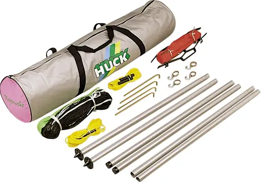 Neue Ware Huck Volleyball Set Normalfeld - Netzmaß 9,50 x 1,00 m - Neonpink