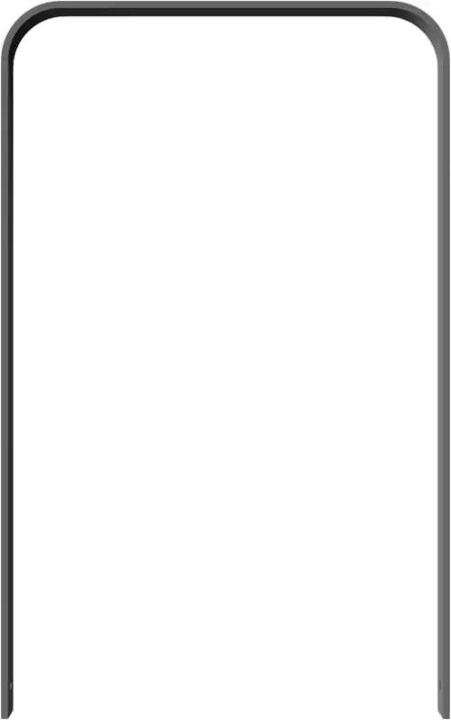Kracherpreis Schake Anlehnbügel Flachstahl gebogen OE 50 x 12 mm moosgrün - 750 x 1200 mm