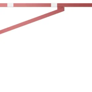 Ausverkauf Schake Drehschranke mit 2 Auflagestützen - Schrankenbaum 60 x 40 mm OEP rot weiß - 3000 mm