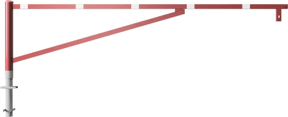 Schake Drehschranke mit 2 Auflagestützen - Schrankenbaum 60 x 40 mm OEP rot weiß - 3500 mm Bestpreis