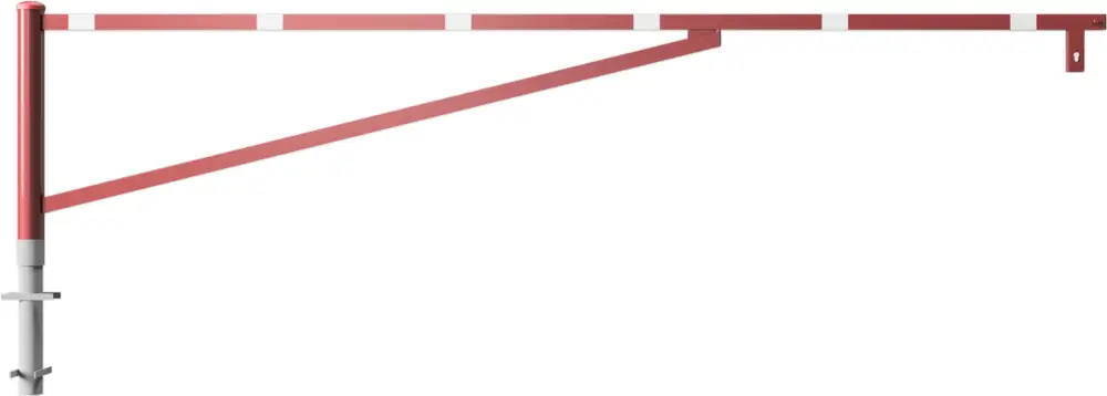 Aktuell Schake Drehschranke mit 2 Auflagestützen - Schrankenbaum 60 x 40 mm OEP rot weiß - 4000 mm