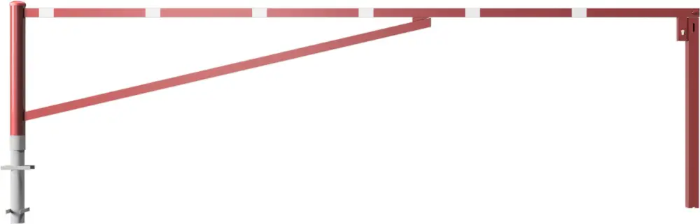 Sofort Bestellen Schake Drehschranke mit 2 Auflagestützen - Schrankenbaum 60 x 40 mm OEP rot weiß - 4500 mm