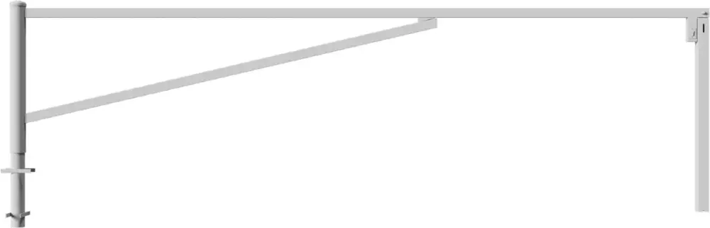 Begrenztes Angebot Schake Drehschranke mit 2 Auflagestützen - Schrankenbaum 60 x 40 mm OEP verzinkt - 4500 mm