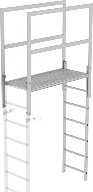 Abverkauf Günzburger Attika-Überstieg Aluminium blank - 1600 mm