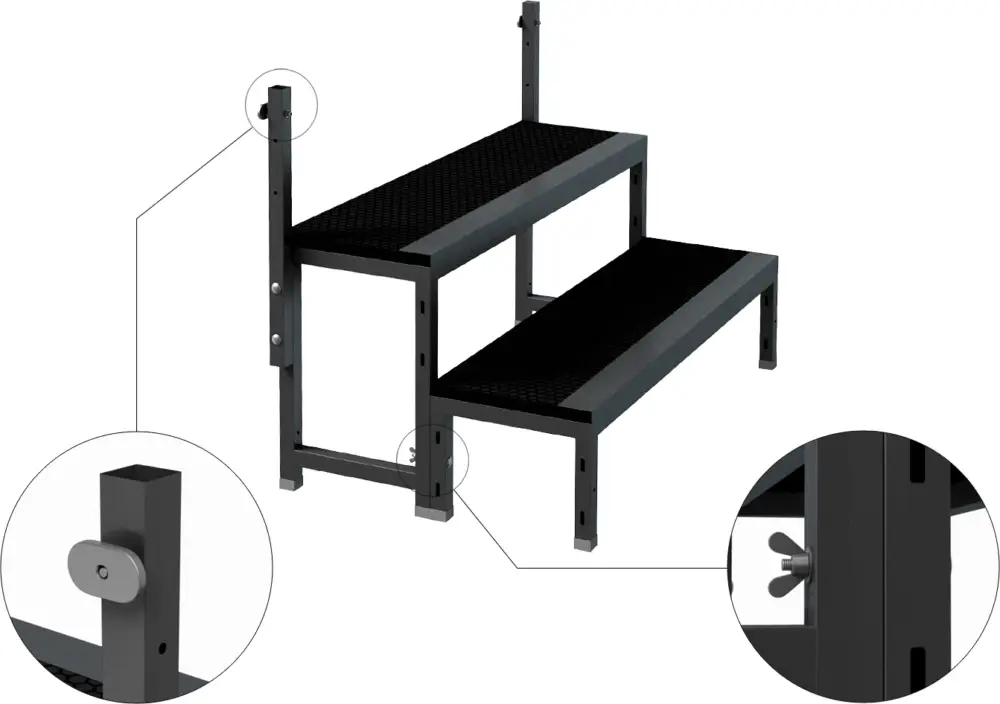 Zertifiziert Global Truss Anstelltreppe 2-stufig