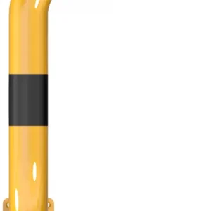 Schake Rammschutzbügel Stahl 90° einseitig vertieft rechts OD Ø 76 mm gelb schwarz - 1150 x 600 mm Direktkauf