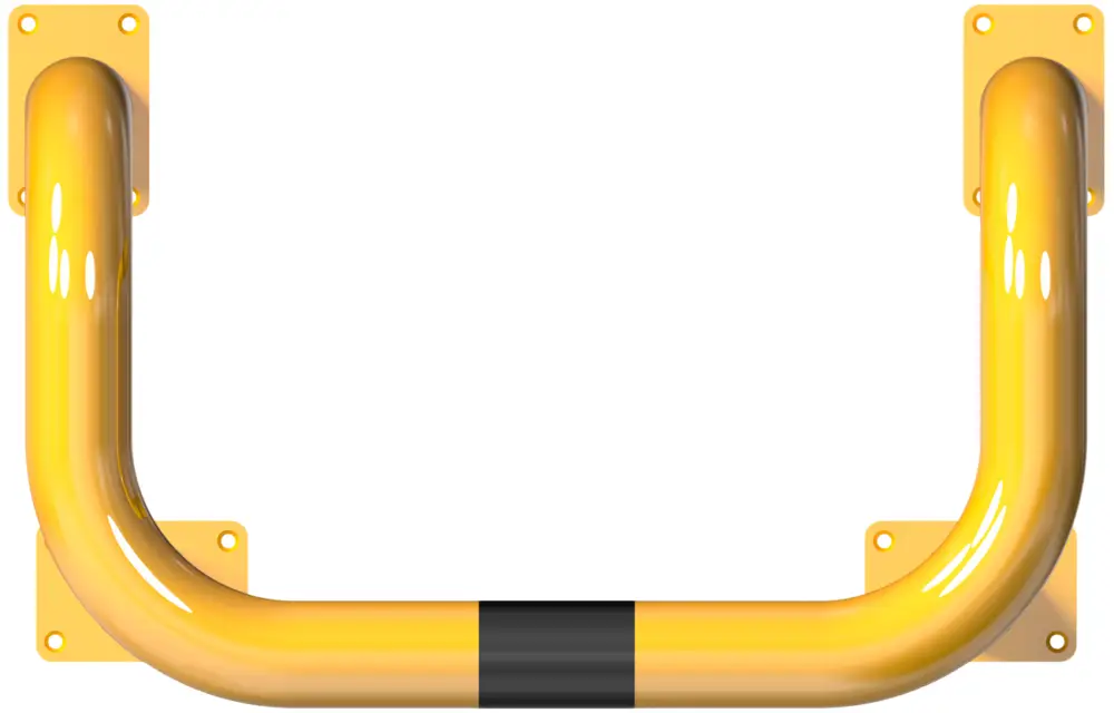 Schake Rammschutzbügel Stahl Doppelbügel OE Ø 76 mm gelb schwarz - 1000 x 450 x 650 mm Letzte Chance