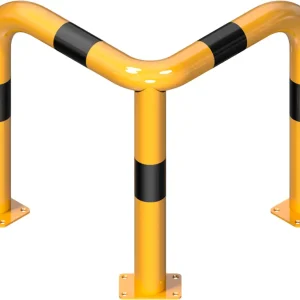 Direkt Vom Hersteller Schake Rammschutzbügel Stahl 90° gleichschenkelig OD Ø 76 mm gelb schwarz - 600 x 650 mm