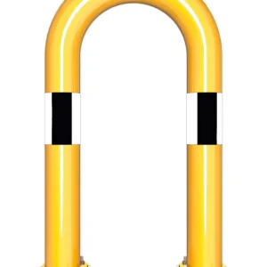 Sonderangebot Schake Rammschutzbügel Stahl neigbar OD Ø 76 mm gelb schwarz - 400 x 650 mm