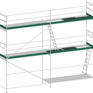 MJ Gerüst UNI 70 Aluminium mit Aluboden 31 m² - 5,00 x 6,20 m Neue Ware