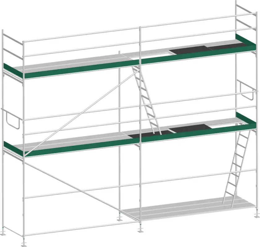 MJ Gerüst UNI 70 Aluminium mit Aluboden 31 m² - 5,00 x 6,20 m Neue Ware