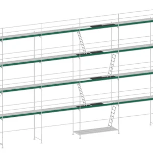 MJ Gerüst UNI 70 Aluminium mit Aluboden 153 m² - 15,00 x 10,20 m Schnäppchen