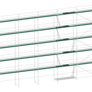Heißes Angebot MJ Gerüst UNI 70 Aluminium mit Aluboden 214 m² - 17,50 x 12,20 m