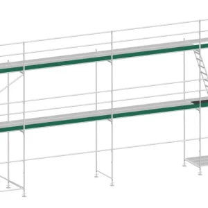 MJ Gerüst UNI 70 Aluminium mit Aluboden 74 m² - 12,00 x 6,20 m Top-Angebot