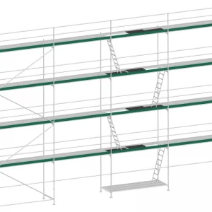 Abverkauf MJ Gerüst UNI 70 Aluminium mit Aluboden 122 m² - 12,00 x 10,20 m
