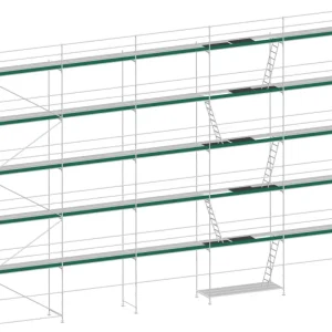 Rabatt MJ Gerüst UNI 70 Aluminium mit Aluboden 183 m² - 15,00 x 12,20 m