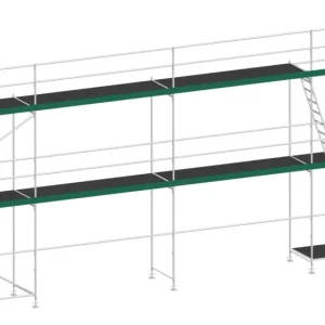MJ Gerüst UNI 70 Stahl mit Holzboden 62 m² - 10,00 x 6,20 m Finale Aktion