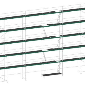 Saisonangebot MJ Gerüst UNI 70 Stahl mit Holzboden 183 m² - 15,00 x 12,20 m