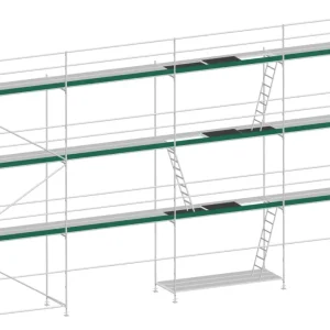 MJ Gerüst UNI 70 Stahl mit Stahlboden 98 m² - 12,00 x 8,20 m Preisknaller