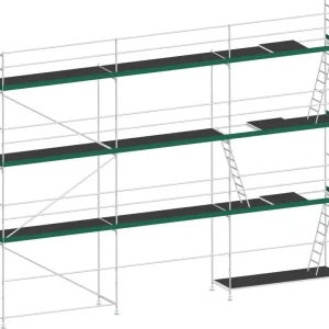 MJ Gerüst UNI 70 Stahl mit Holzboden 73 m² - 9,00 x 8,20 m Nur Heute