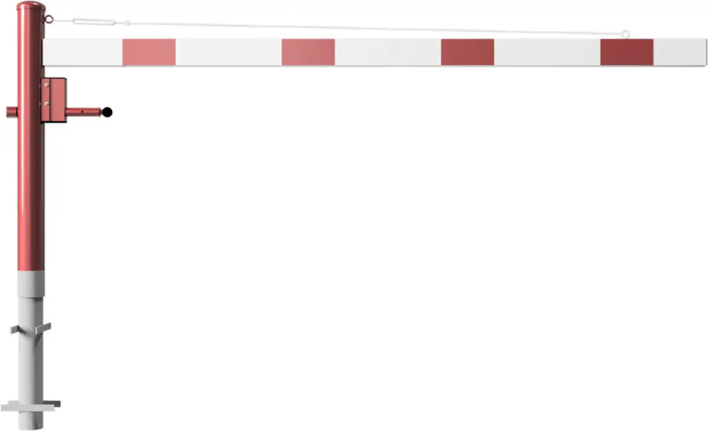 Schake Drehschranke - Schrankenbaum 100 x 50 mm OEP weiß rot - 2500 mm Markenware