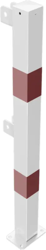 Schake Schutzgeländer Stahl Endpfosten OD 70 x 70 mm weiß rot Sonderaktion