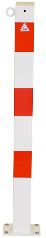 Schake Absperrkettenpfosten Endpfosten mit Öse OD 70 x 70 mm weiß rot Direkt Vom Hersteller