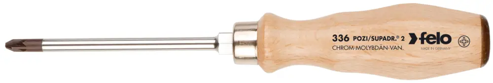 Felo Schraubendreher Holz 336 Kreuzschlitz PZ 1 x 80 mm Sichere Zahlung