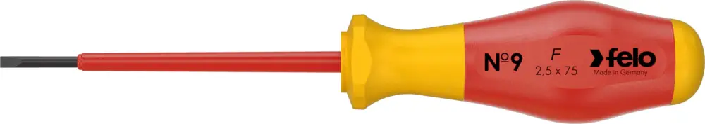 Felo Schraubendreher No9 VDE 913 Schlitz SL 2,5 x 0,4 x 75 mm Solange Der Vorrat Reicht