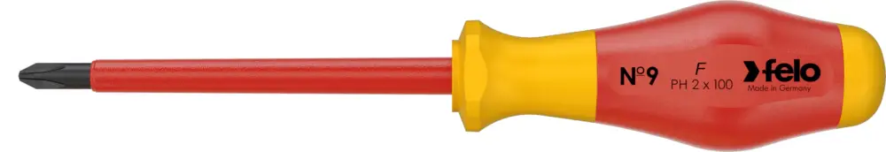 Kracherpreis Felo Schraubendreher No9 VDE 914 Kreuzschlitz PH 2 x 100 mm